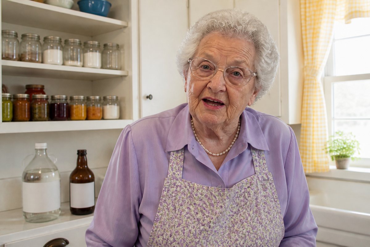 Loretta in her farmhouse kitchen